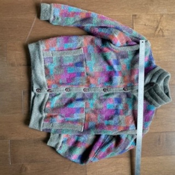 Vintage Missoni Style Mohair Wool Blend Jacket Sweater Multi Colour - Picture 6 of 11